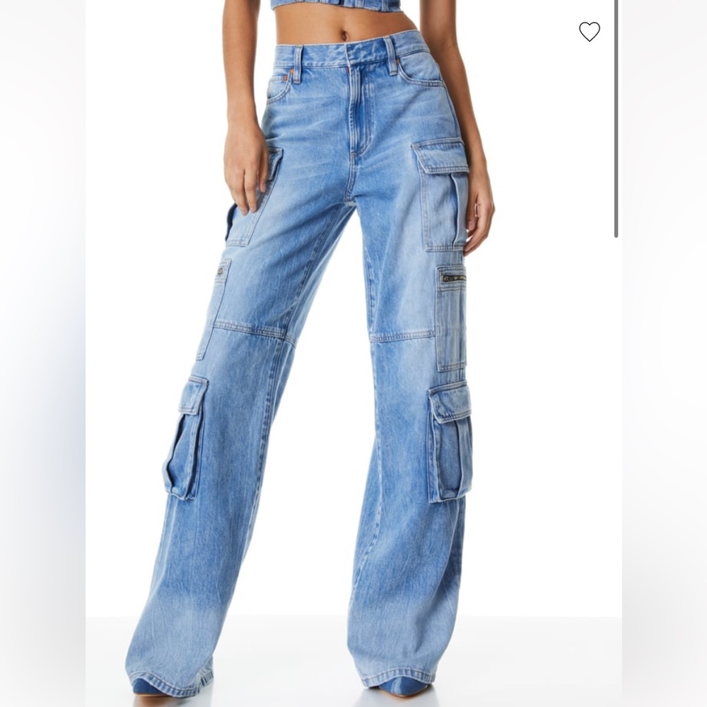 Alice and Olivia Cay Baggy Cargo Jean size 26